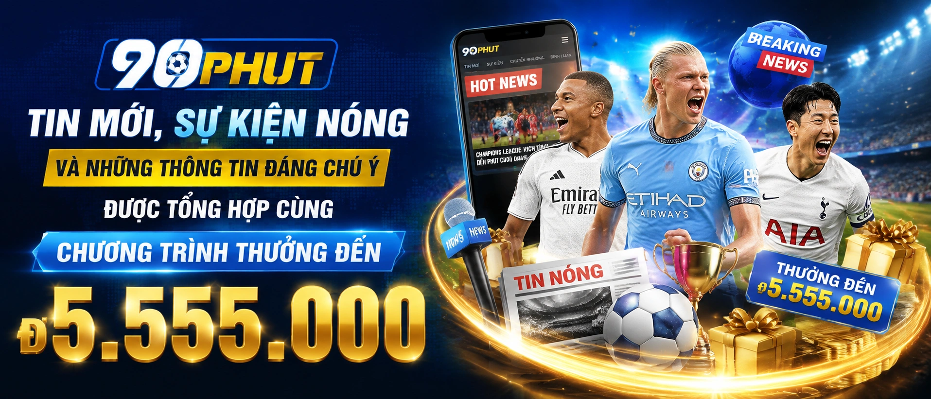 Thông báo ưu đãi lễ hội trên 90Phút